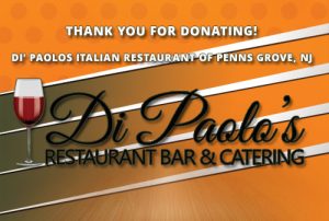 Thank you for Donating Di Paolo's Restaurant of Penns Grove