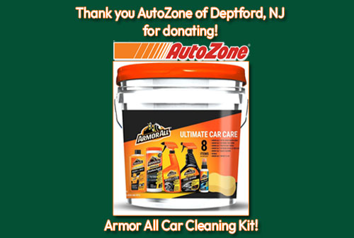 Thank you AutoZone of Deptford, NJ for donating this Armor All car cleaning kit