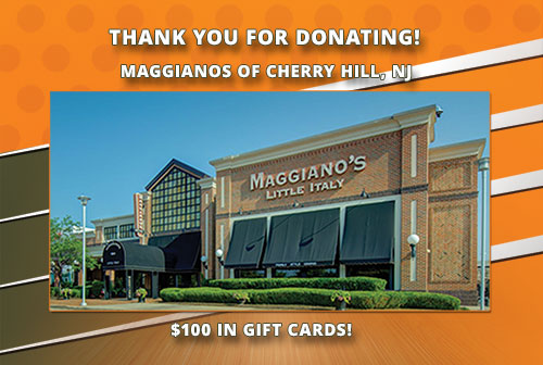 Maggianos of Cherry Hill, NJ Thank you for Donating