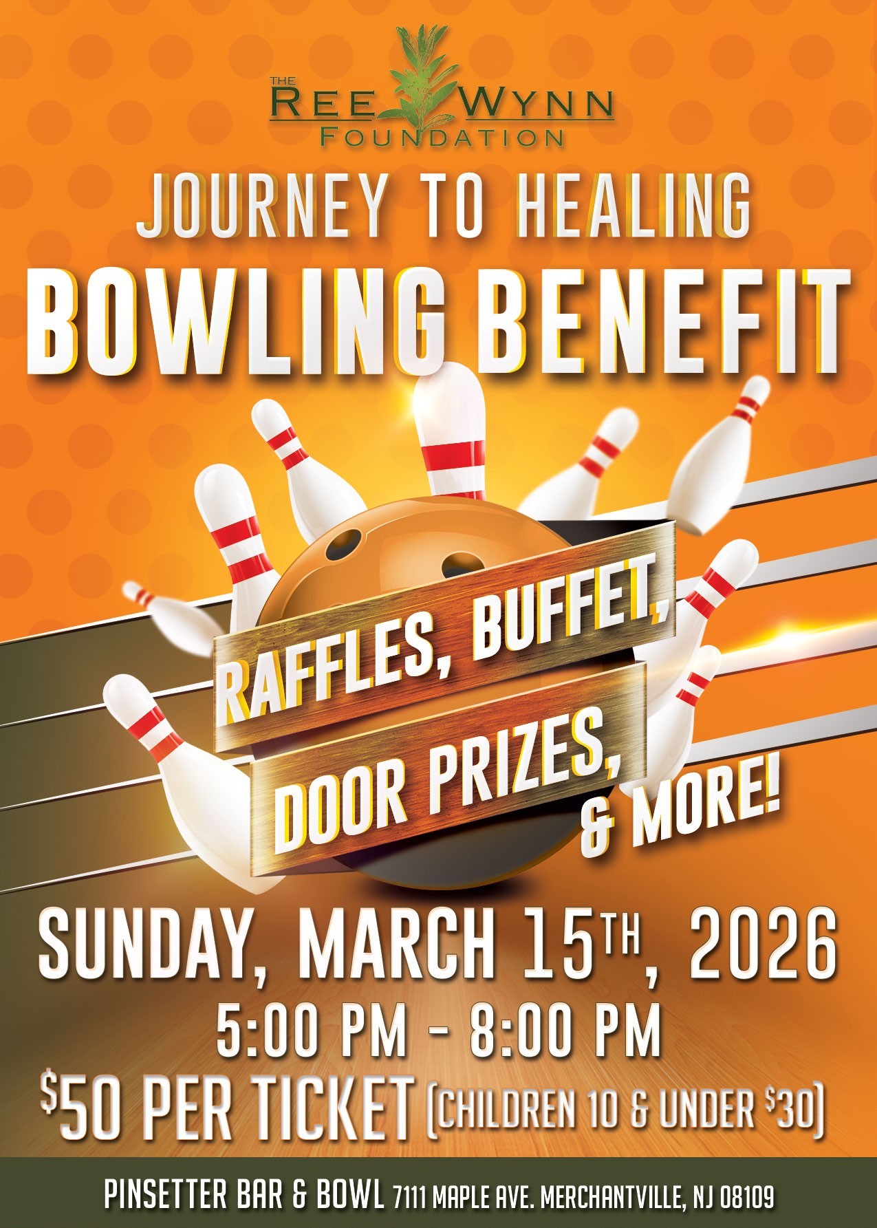 Journey to Healing Bowling Benefit, Sunday, March 15, 2026